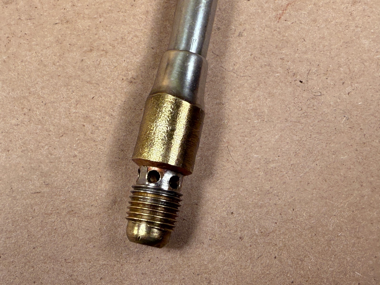 Modified? Prest-O-Lite POL 6105 stem Acetylene Torch Tip -Brass Oval Tip