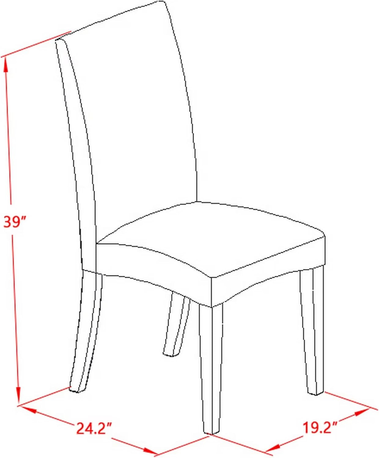CADR5-OAK-16 5 Piece Dining Room Furniture Set Includes a Rectangle Dining Table