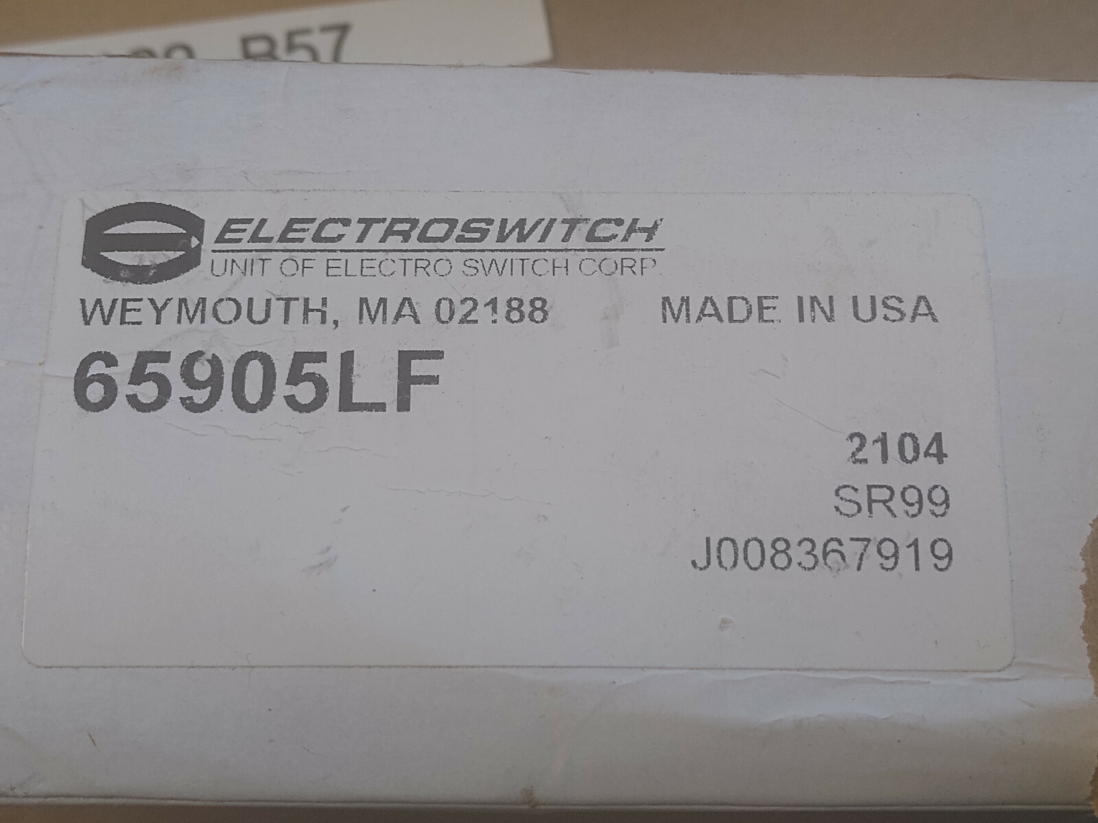 NEW Electroswitch Catalog # 65905LF Rotary Switch Series 31