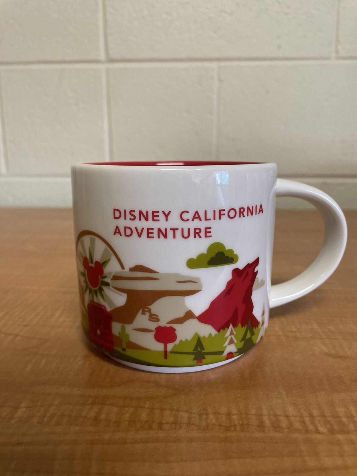 Starbucks Mug Disney California Adventure You Are Here Coffee Mug Red, 14 Oz