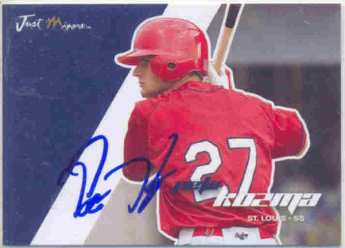 PETE KOZMA ST LOUIS CARDINALS SIGNED MINORS CARD TIGERS RANGERS NEW YORK YANKEES