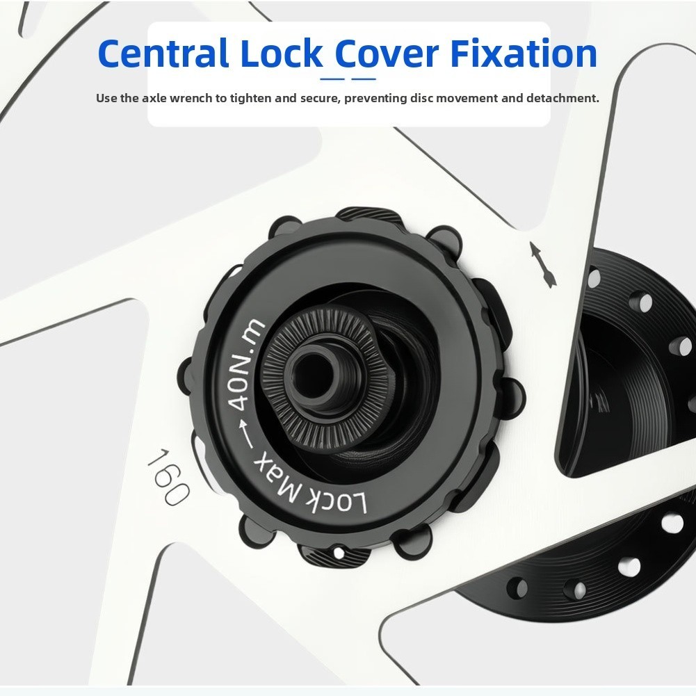 Aluminum 6-Bolt Disc Brake Adapter for Centerlock Bicycle Hubs 6061 Type