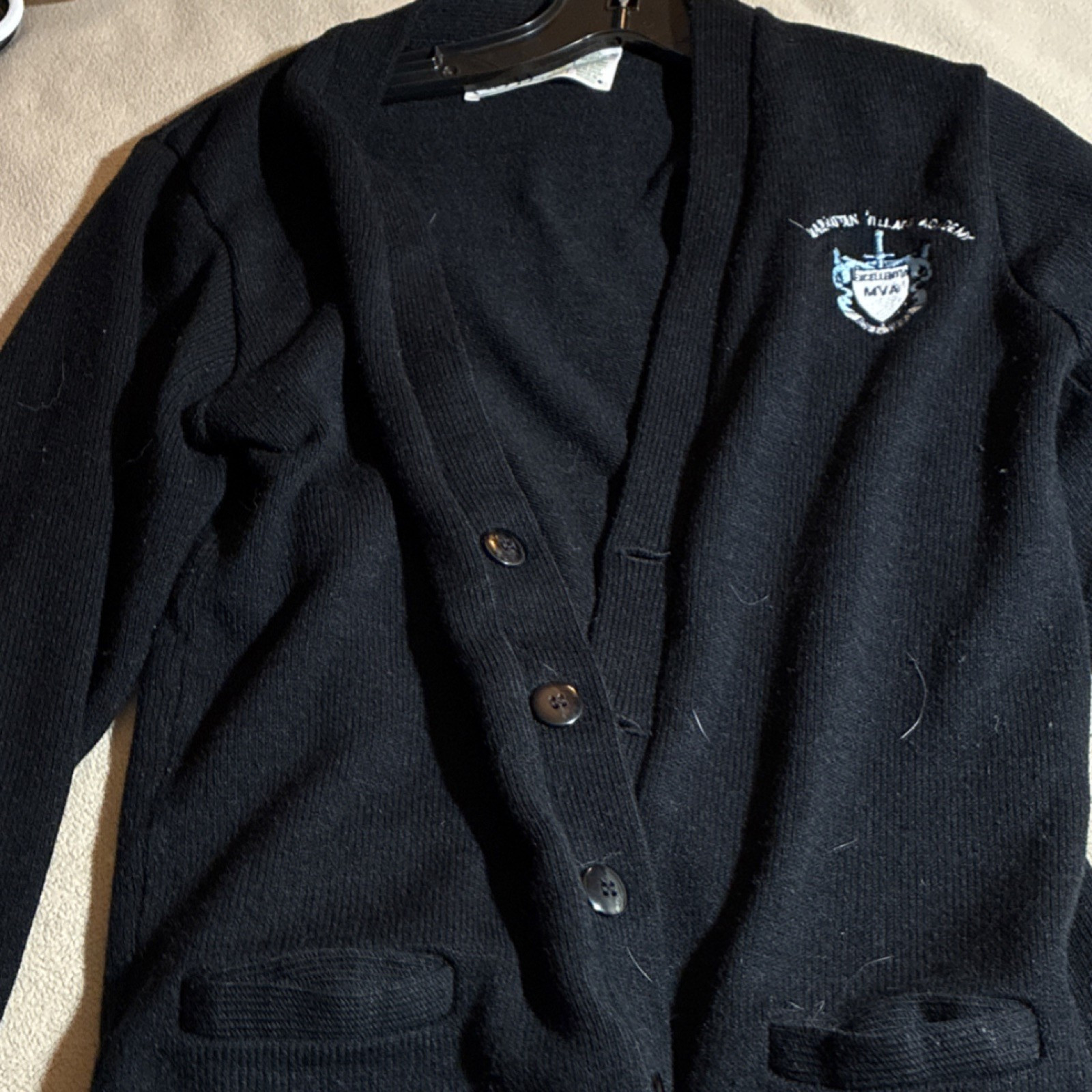 Flynn & O'Hara Manhattan Village Academy Cardigan Sweater Black Men's XXL V-Nec…