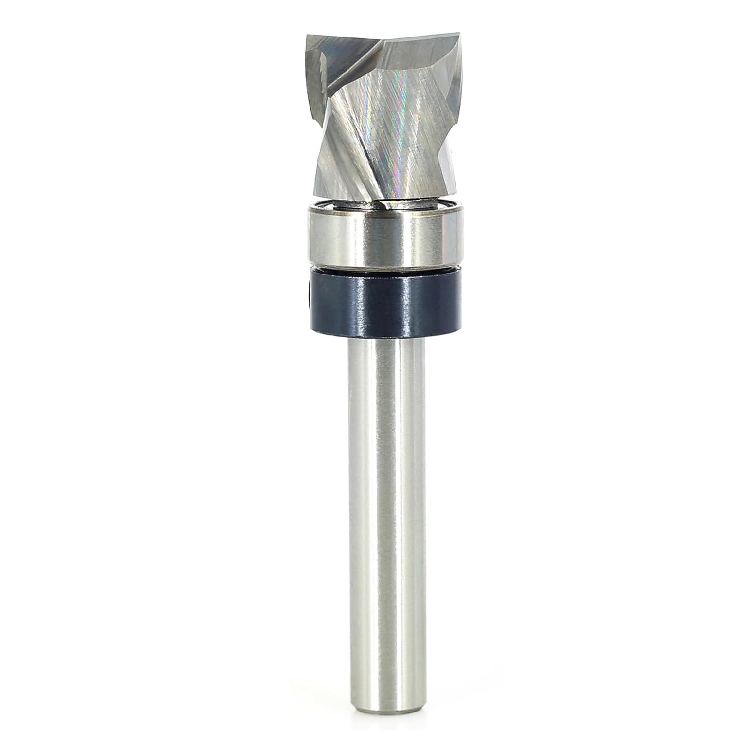 Solid Carbide Compression Flush Trim Router Bit 1/4 Shank, 2+2 Flute, 1/2" Di...