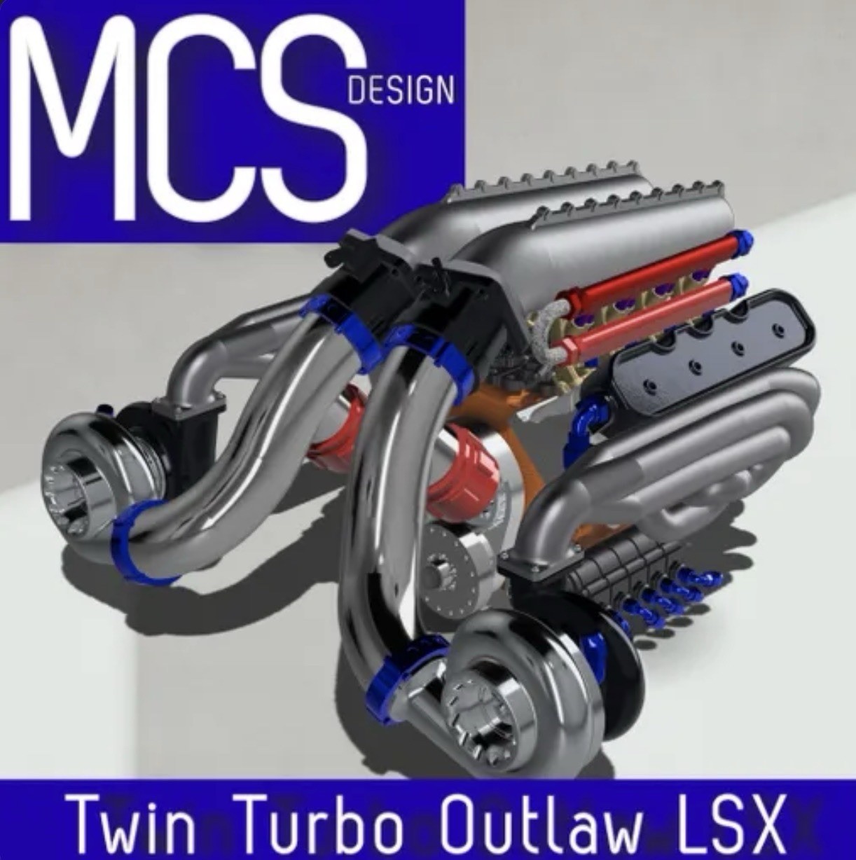 1/25 1/24 Scale 3d Resin Twin Turbo Chevy LSX Engine Kit