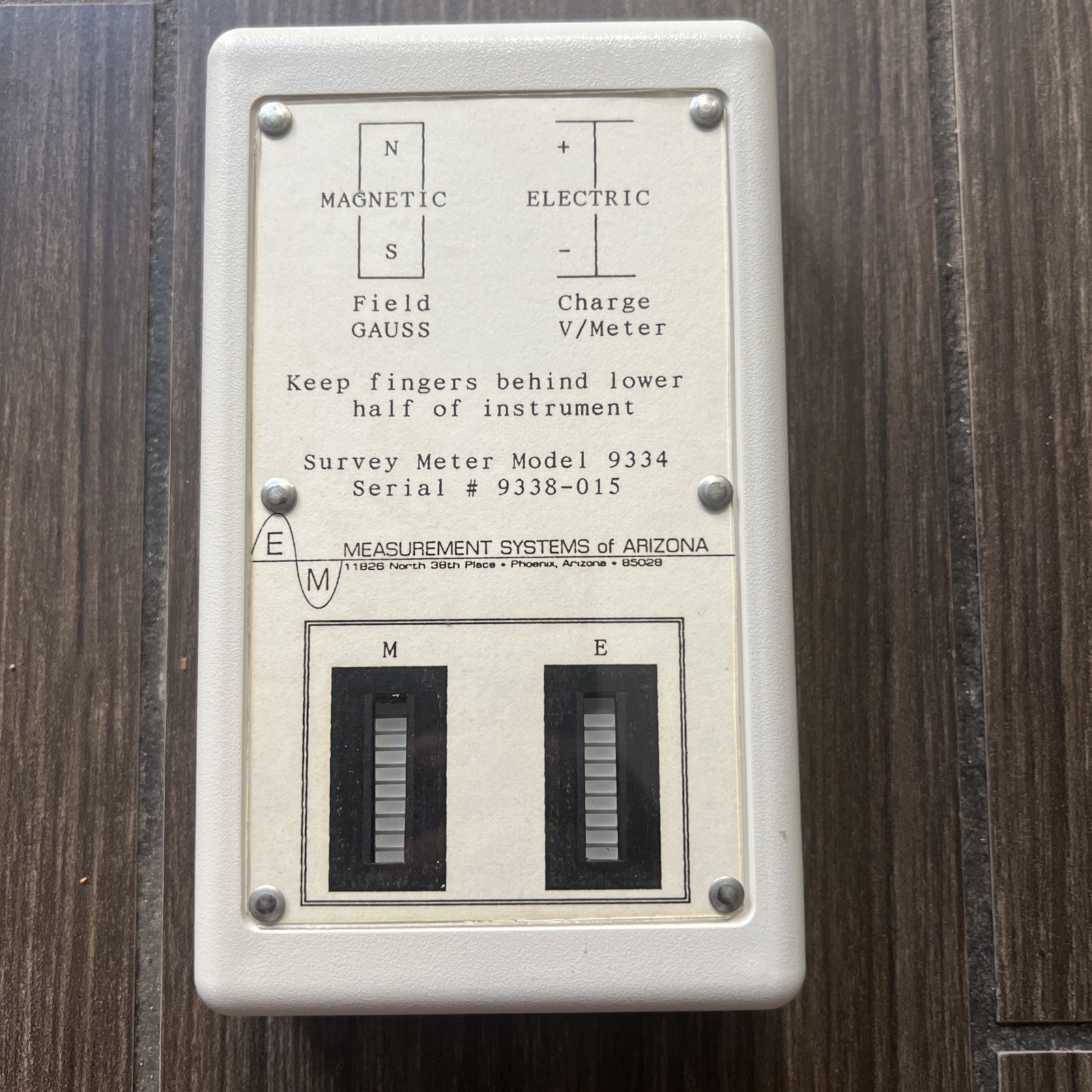 Magnetic Electric Gauss Survey Field Meter #9334 Measurement Systems of Arizona