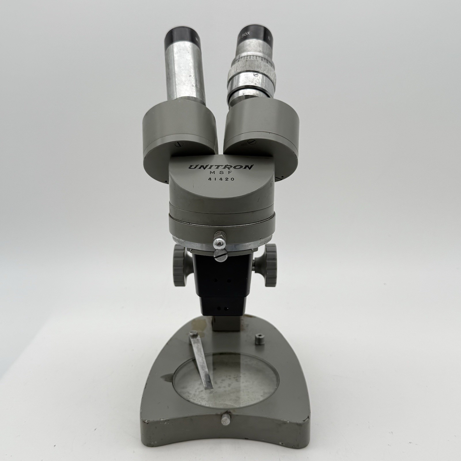 Vintage Unitron MSF #41420 Stereo Binocular Microscope w/ W.F.30X Lens Untested!