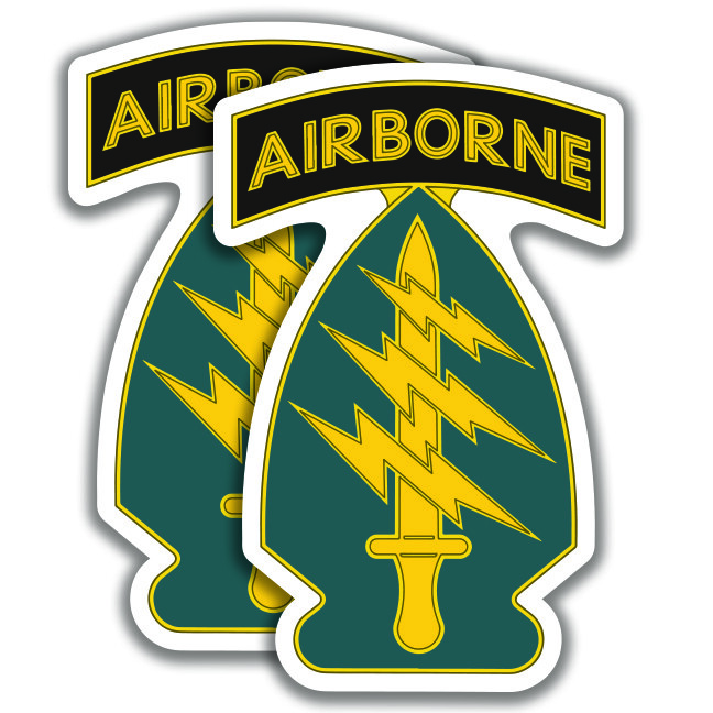 2 US ARMY AIRBORNE SPECIAL FORCES DECAL Sticker Bogo