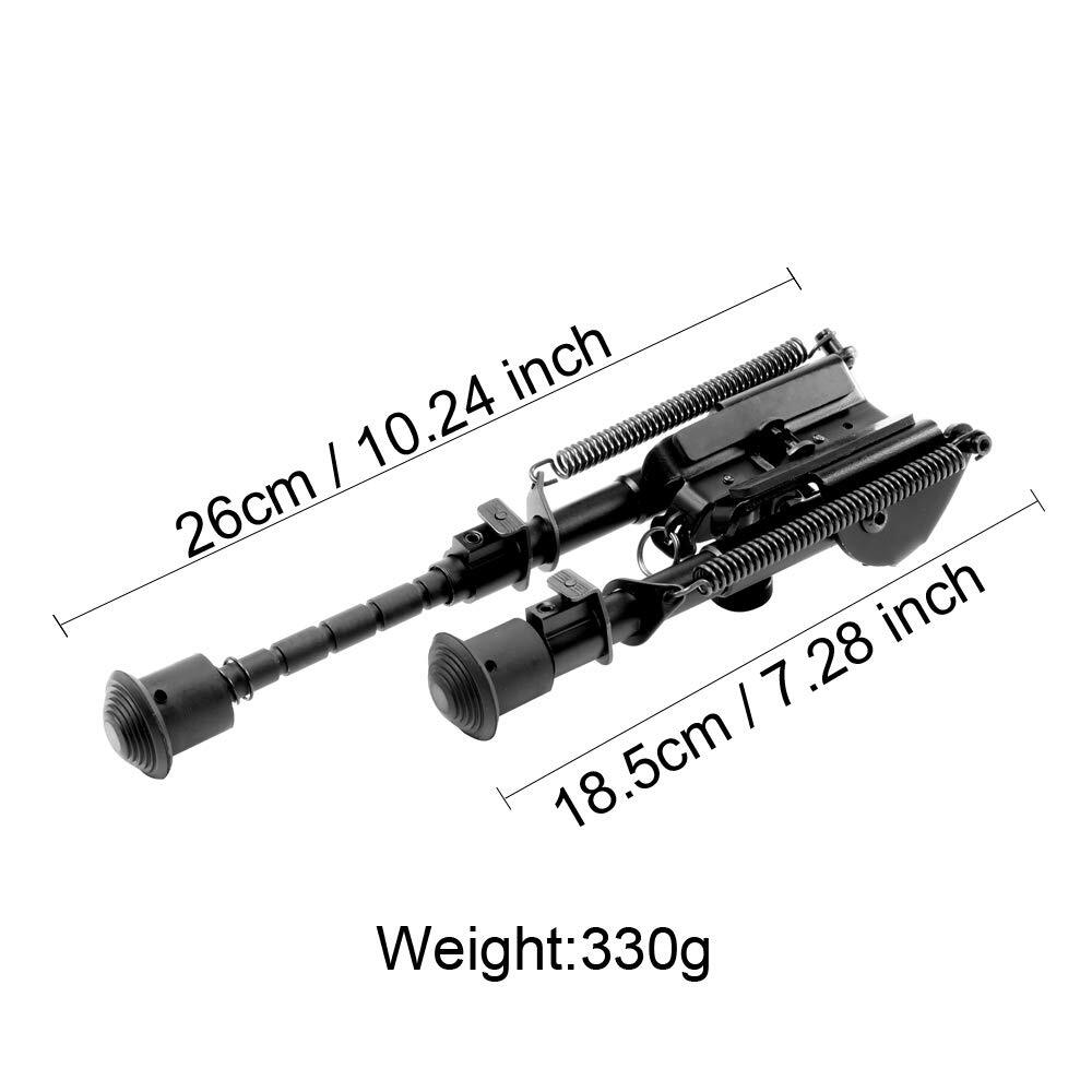 Rifle Bipod 6"-9" Adjustable Folding Spring Back Tactical Bipod...