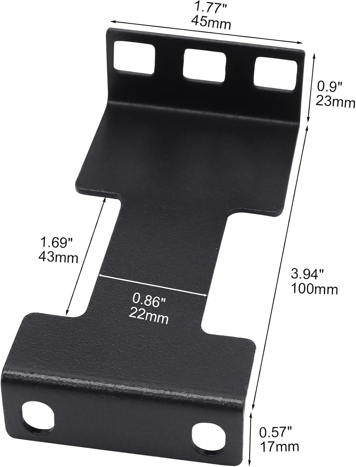 1U Server Rack Depth Extender, 3.94”(100mm) Extending Depth, Network Rack Extend