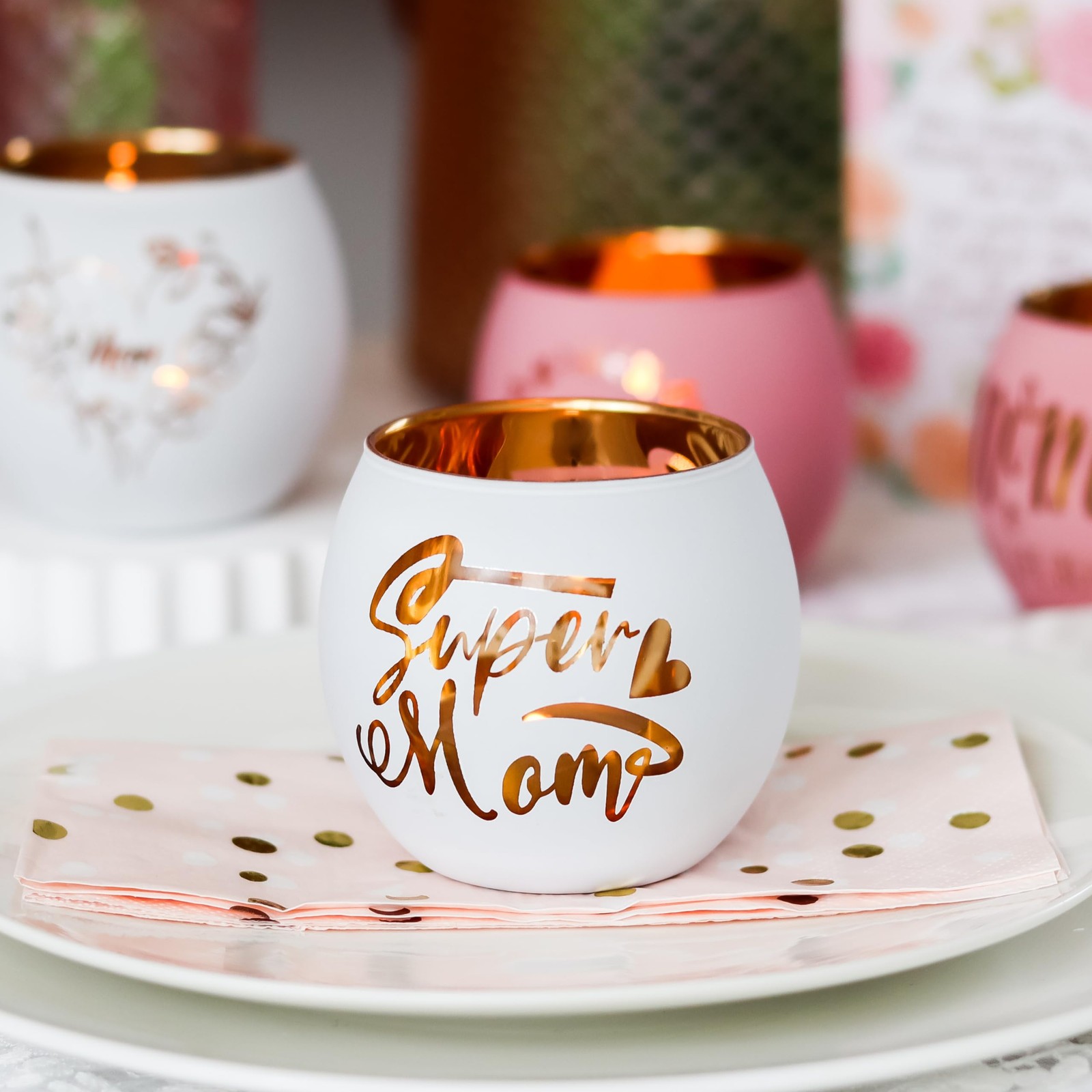 Birthday Gifts for Mom, Delicate Mother Gifts from Daughter Son, Engraved Gla...