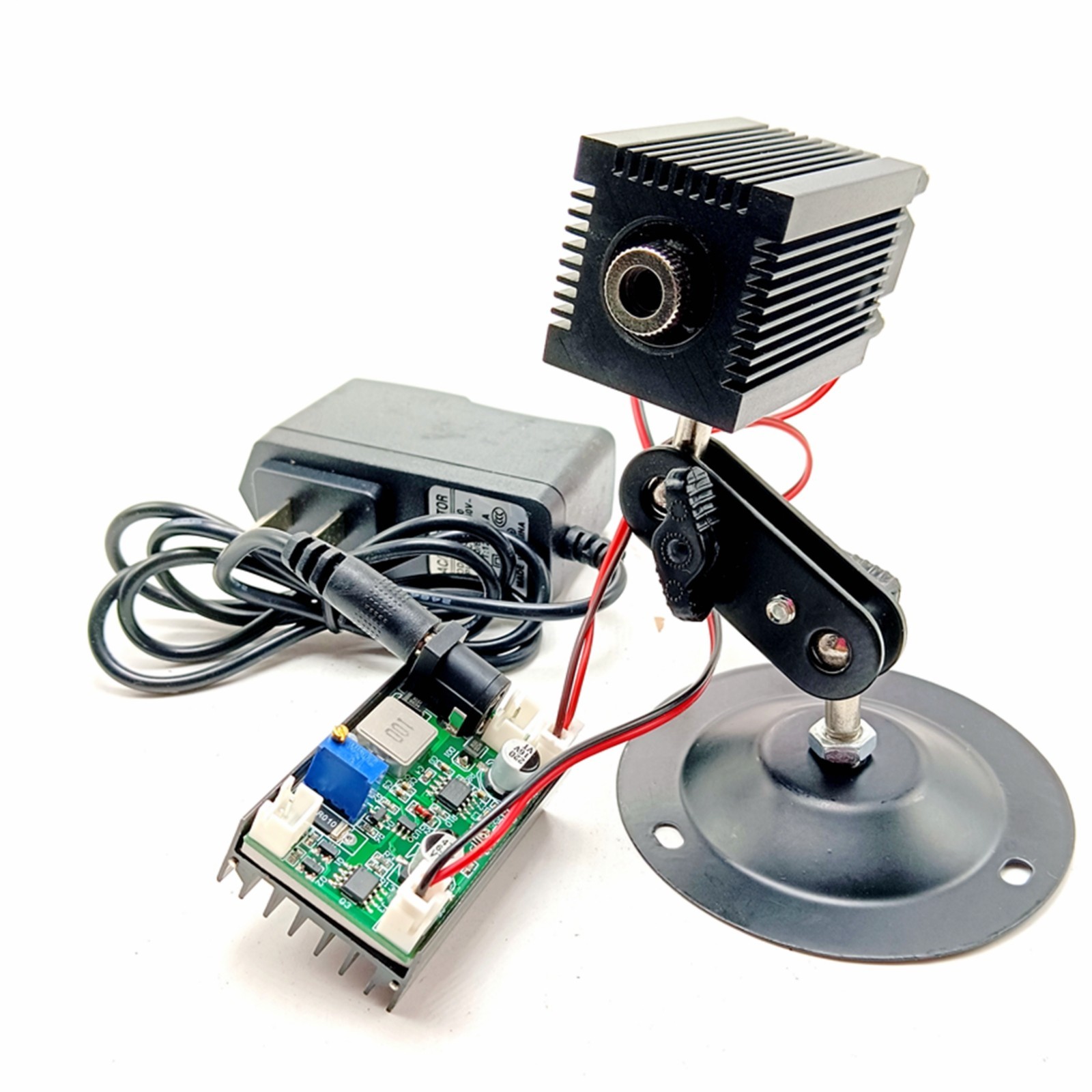 Focusable Dot 1000mW 980nm 1W IR Laser Module w 12V Power Supply Locator Holder