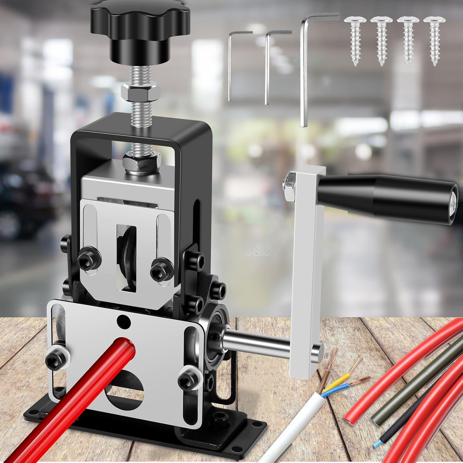Wire Stripper Machine, 0.06''-0.98'' Manual or Drill Powered Wire Stripping M...