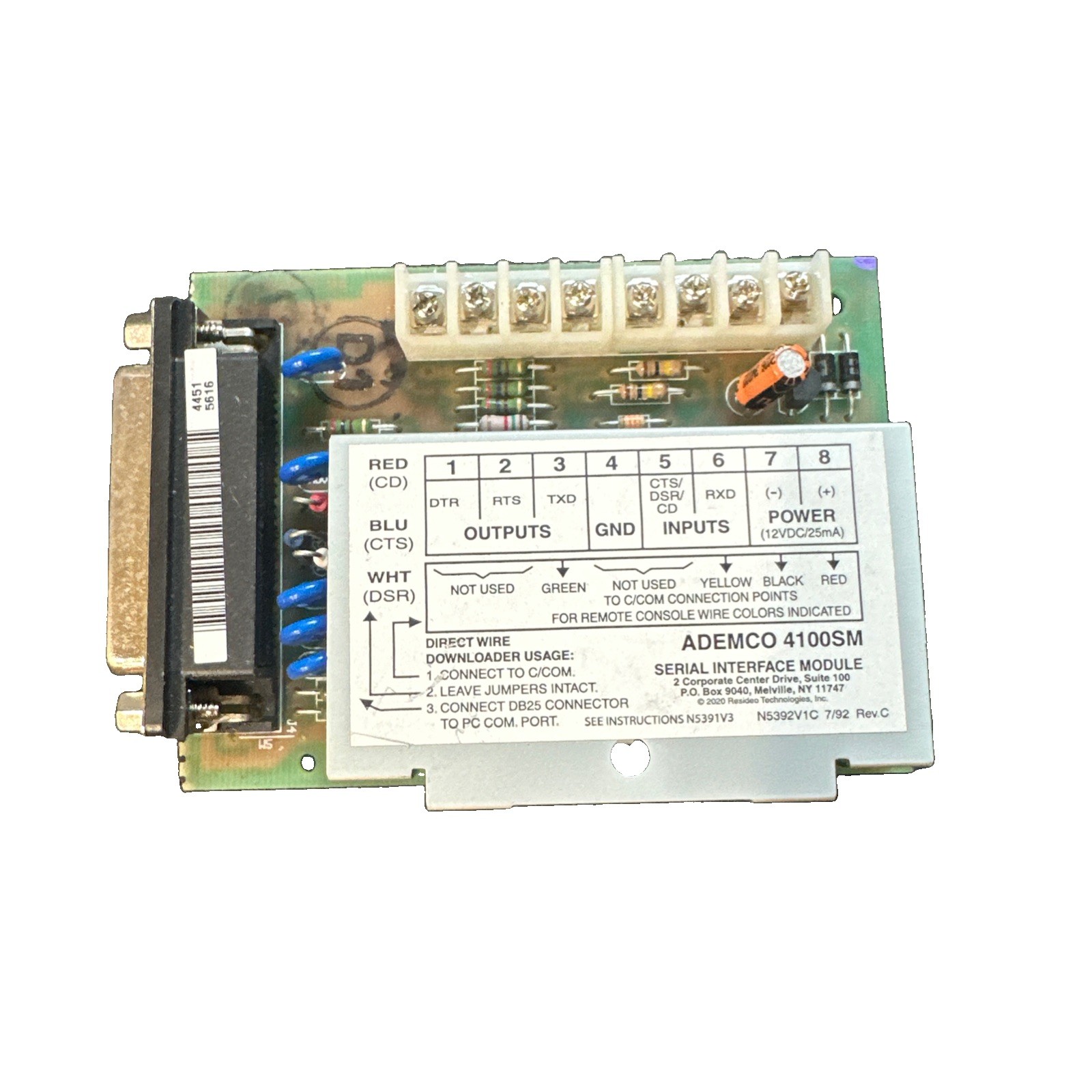 Honeywell ADEMCO 4100SM Serial Interface Module