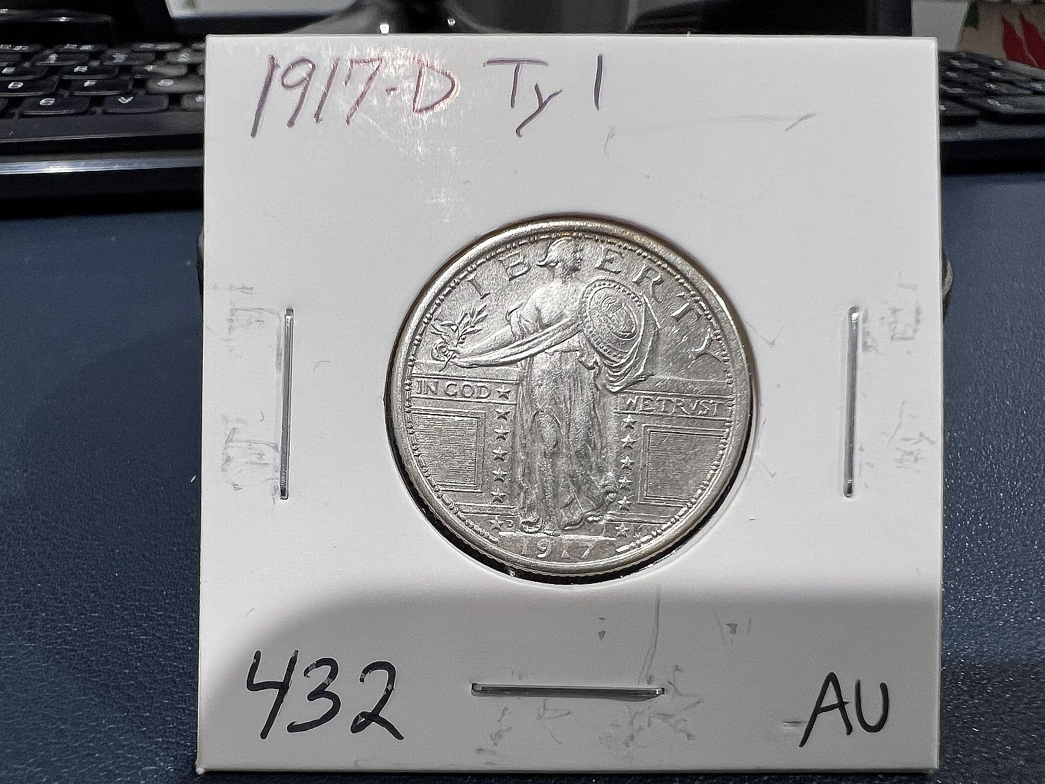 1917-D Ty 1 Standing Liberty Quarter