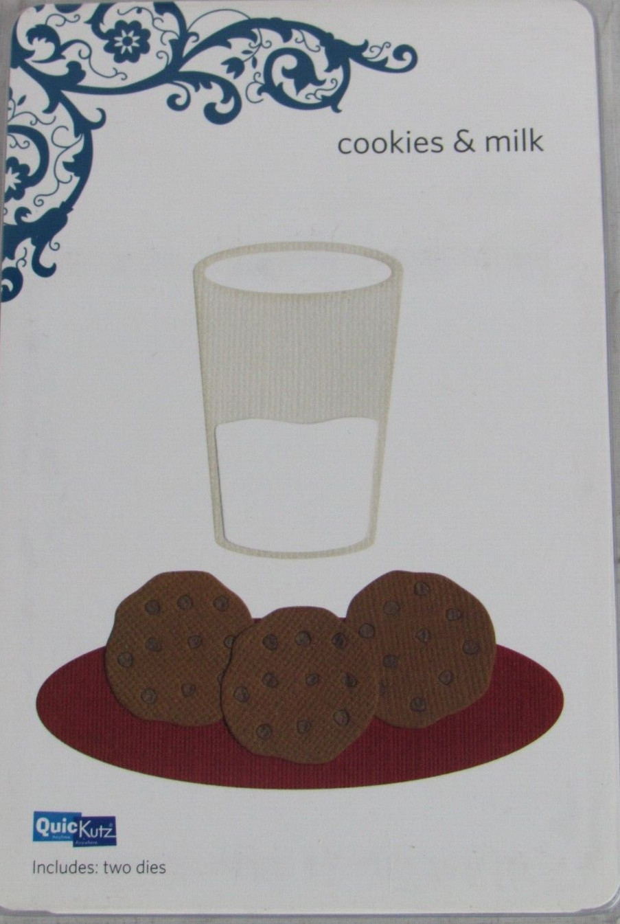 QuicKutz Cookies & Milk 4x4, 2 Cutting Die Set REV-0130-D
