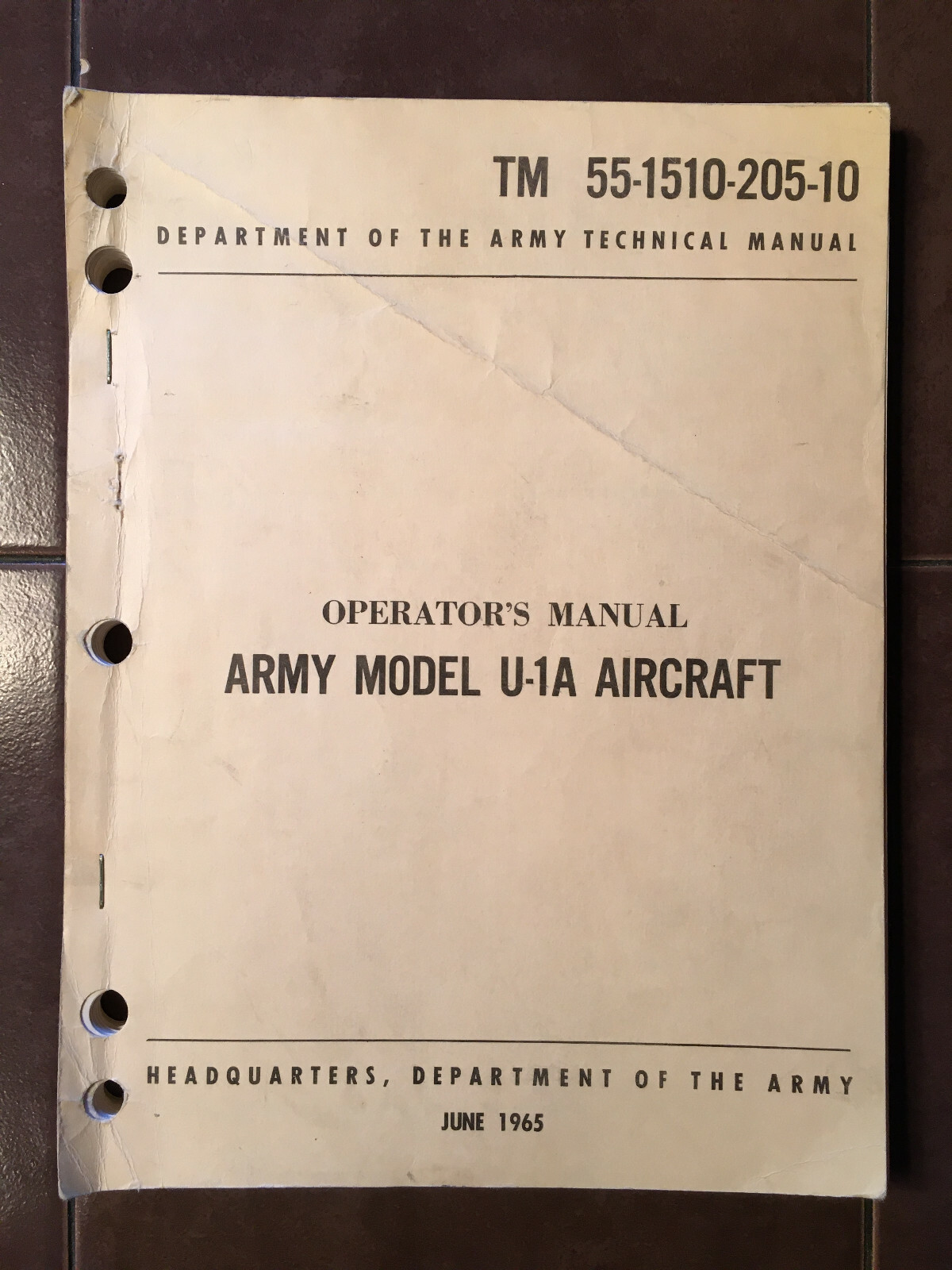 Original De Havilland U-1A Otter Operator's Manual. aka DHC-3.