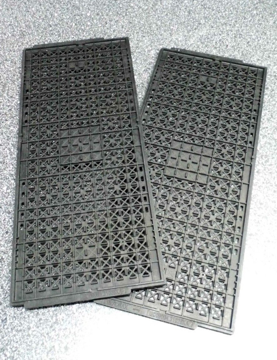 TWO UBOT UC09094.31026XA CARBON FIBER 10 X 26 MATRIX 150ºC MAX MPPO IC/CPU TRAYS