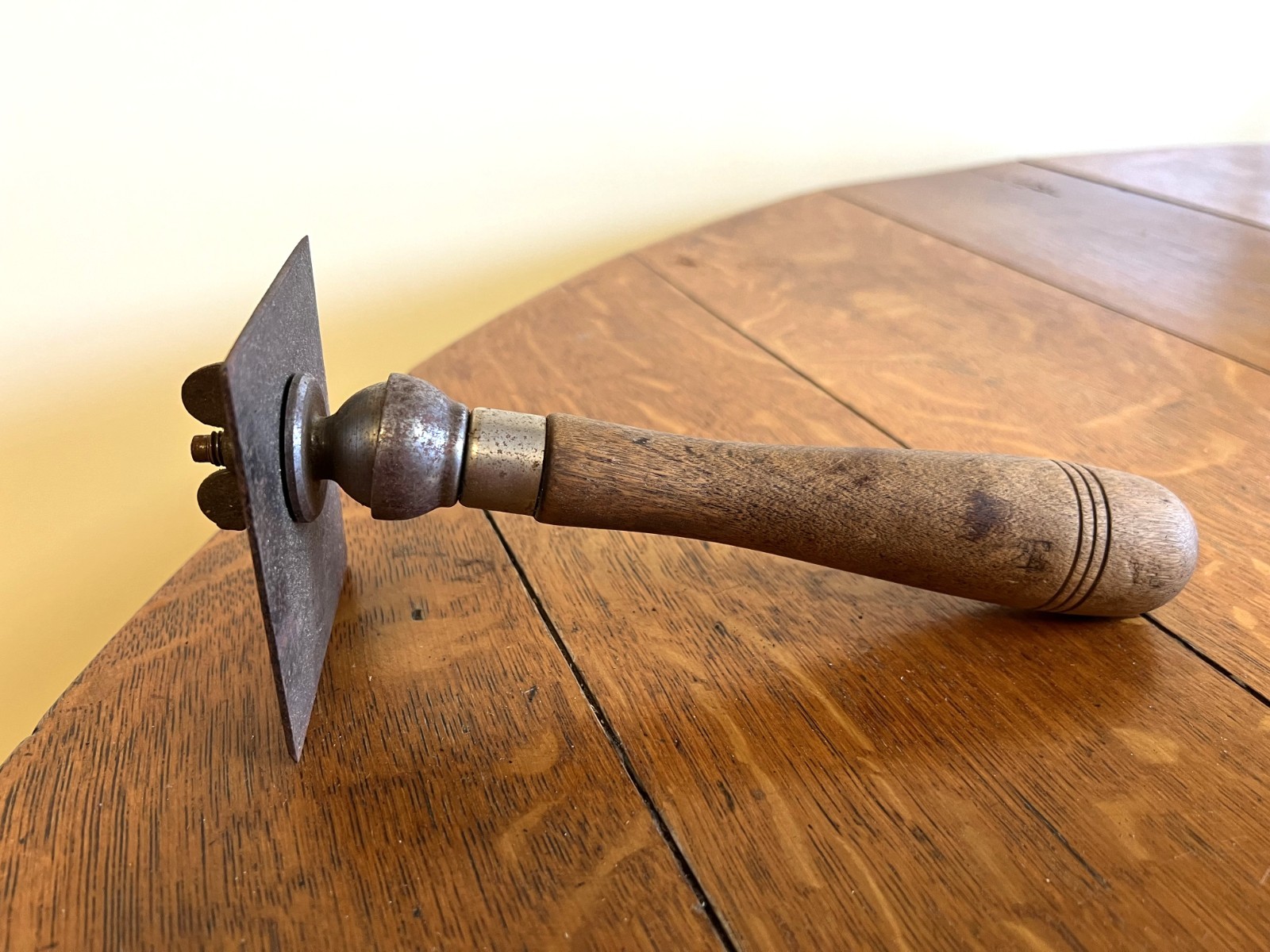 Vintage Cabinet or Floor Scraper with Swivel Head & Wood Handle