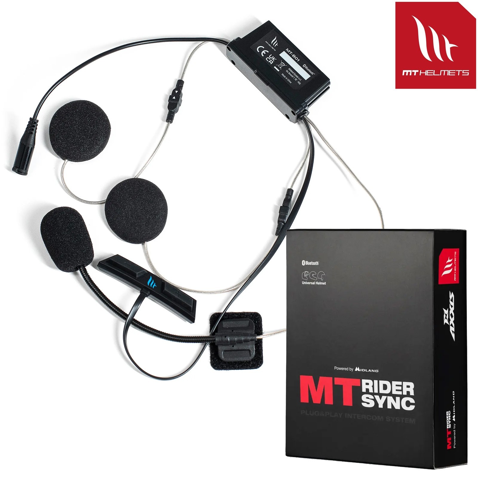 MT Rider Sync MT-B01 Motorcycle Helmet Bluetooth Intercom Motorbike Headset