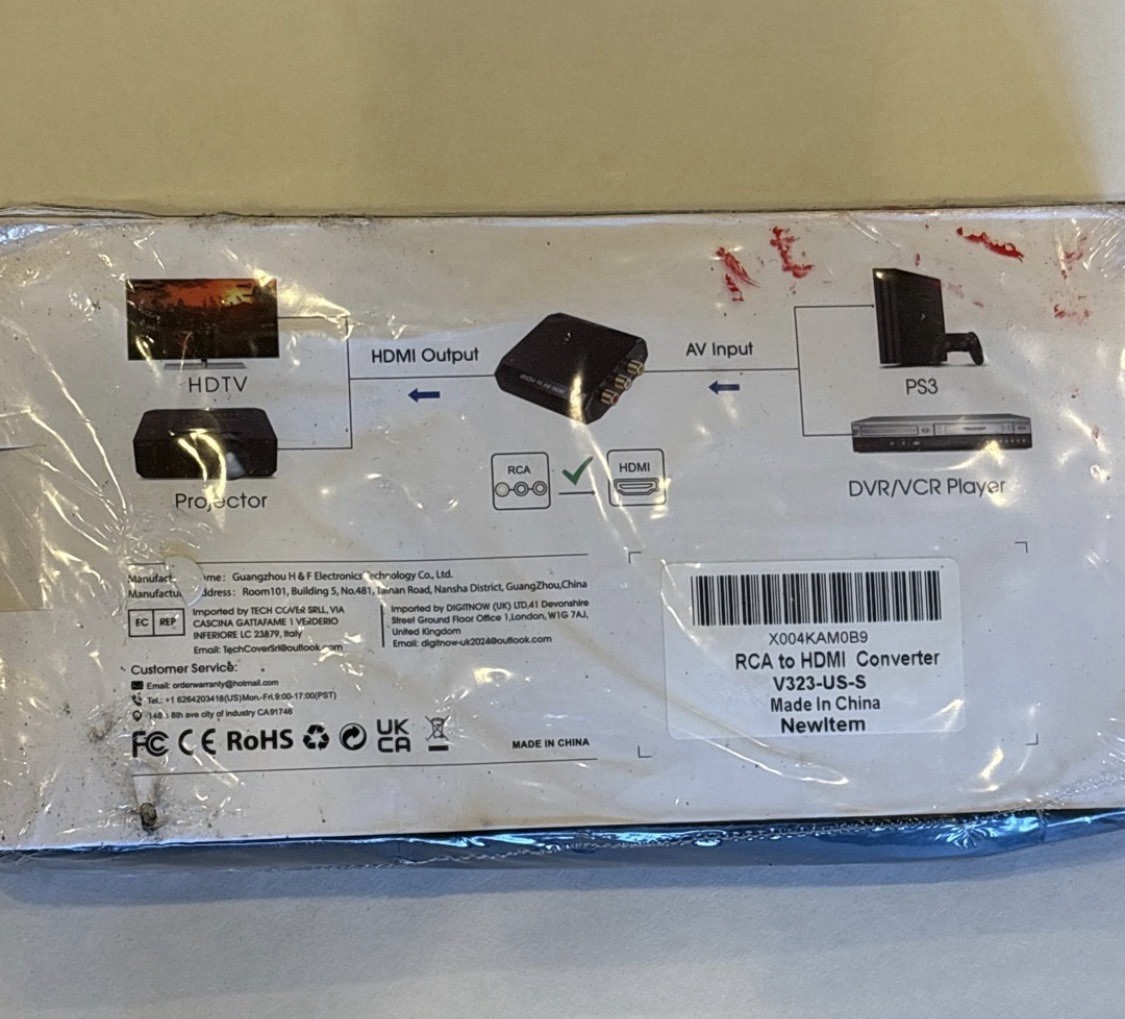 WENTER RCA to HDMI Converter with + cable, Black