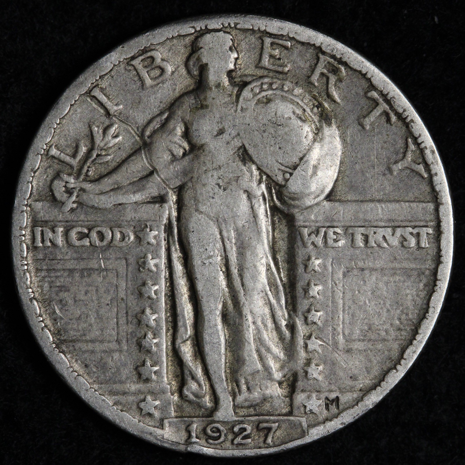 1927 Standing Liberty Silver Quarter VF E268 VTYR