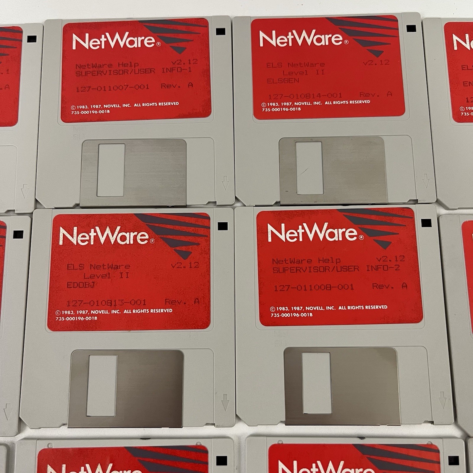 Vintage 80’s Novell NetWare Computer Software 20 Disk 10024