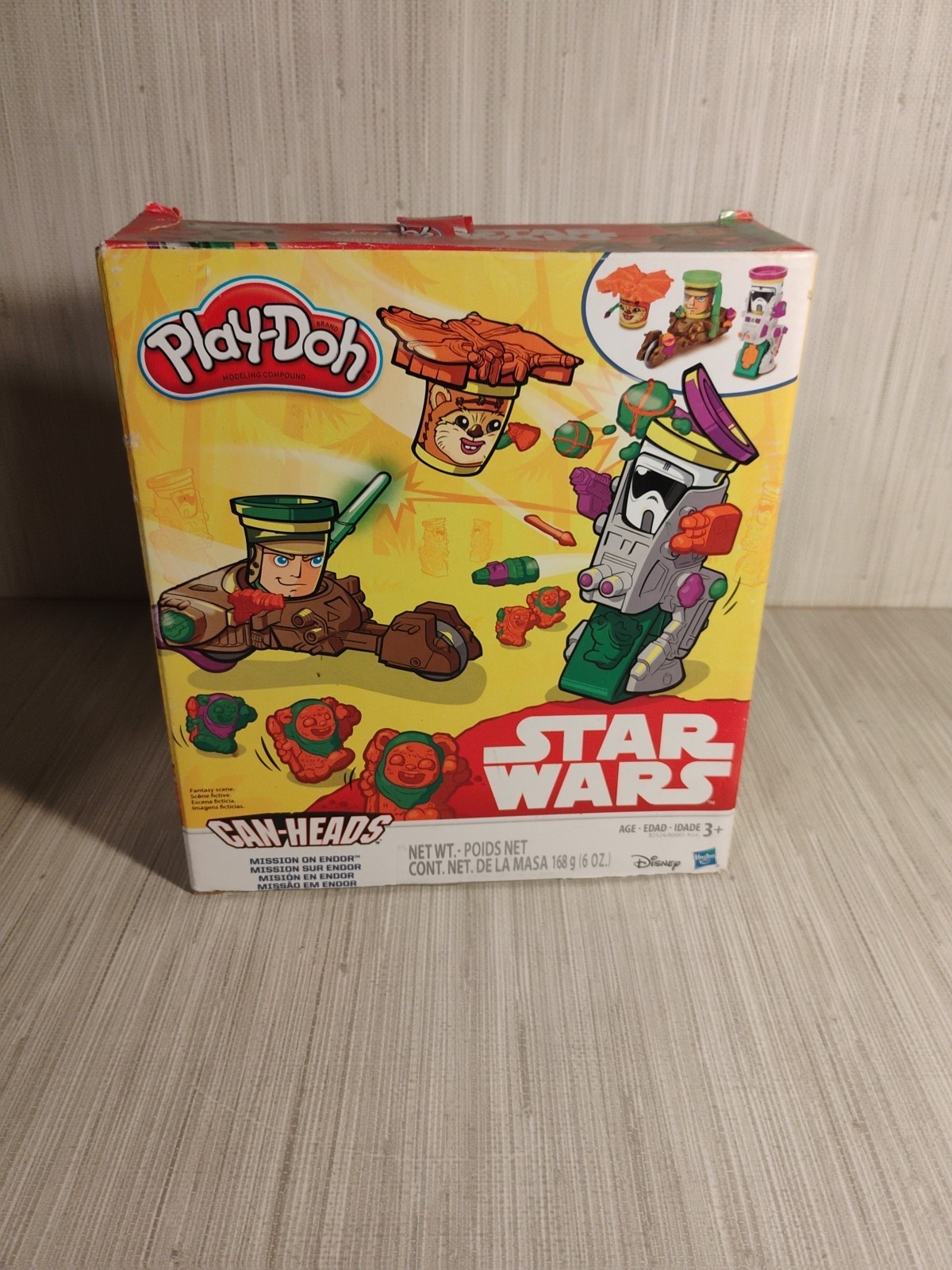 Star Wars Play Doh Luke Ewok Storm Tropper Can Heads Mission on Endor NEW Opened