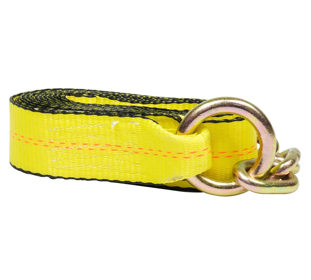 8PK 2"x18' Replacement Tie Down Strap w/Chain Extension for 8Point Tie Down Kits