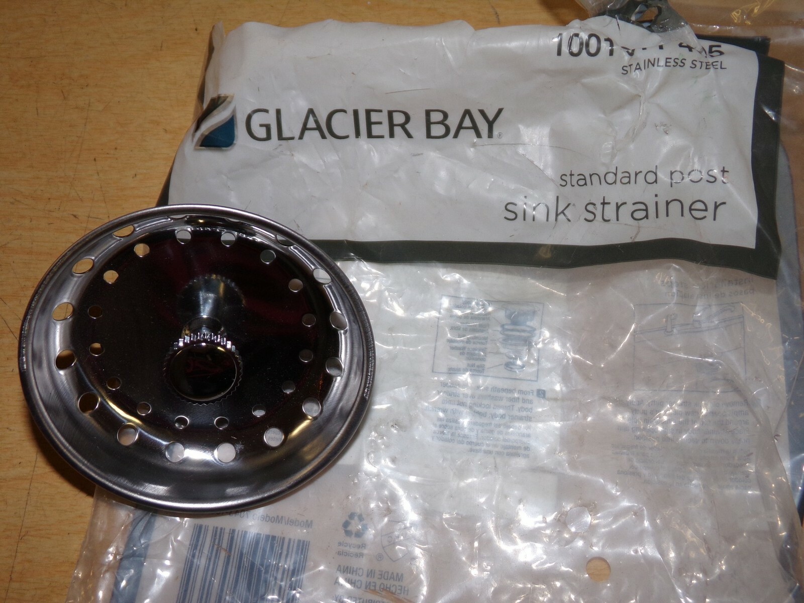 NEW Glacier Bay 1001 977 405 Stainless Steel Standard Post Sink Strainer