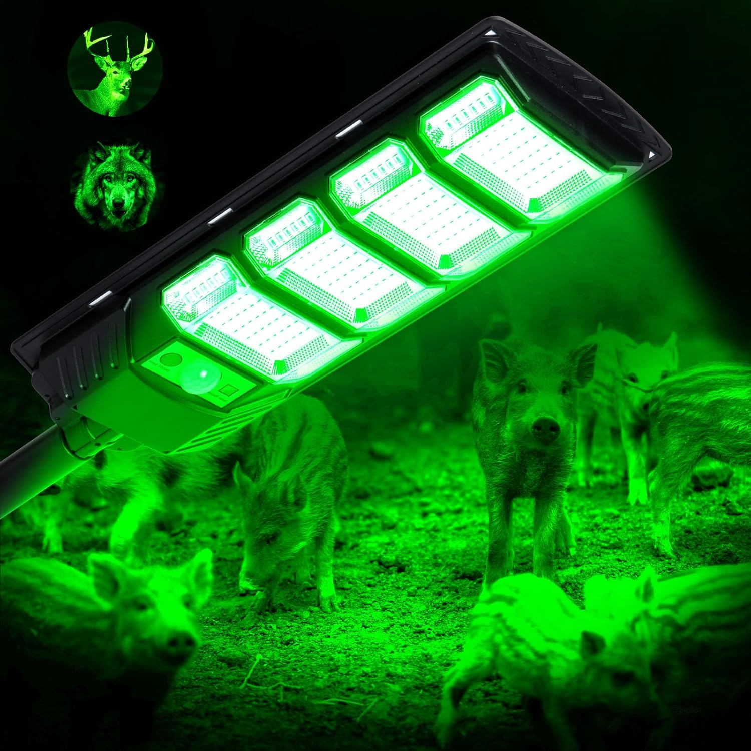 Hog Lights for Night Hunting - 12000LM Green Hunting Light for Hogs with Remote