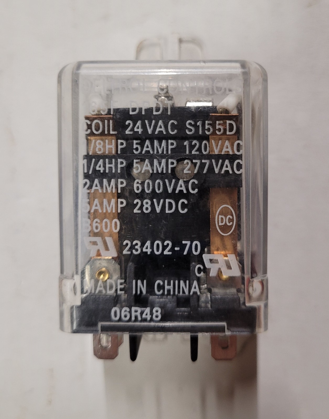 Miller® 110386 Relay Encl 24Vac Dpdt 5A/120Vac 8 Pin Flange Mtg + FREE SHIPPING!