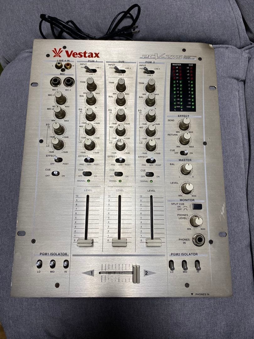 Vestax PCV-275 DJ Mixer Professional Mixing Controller Power Confirmed  As-Is
