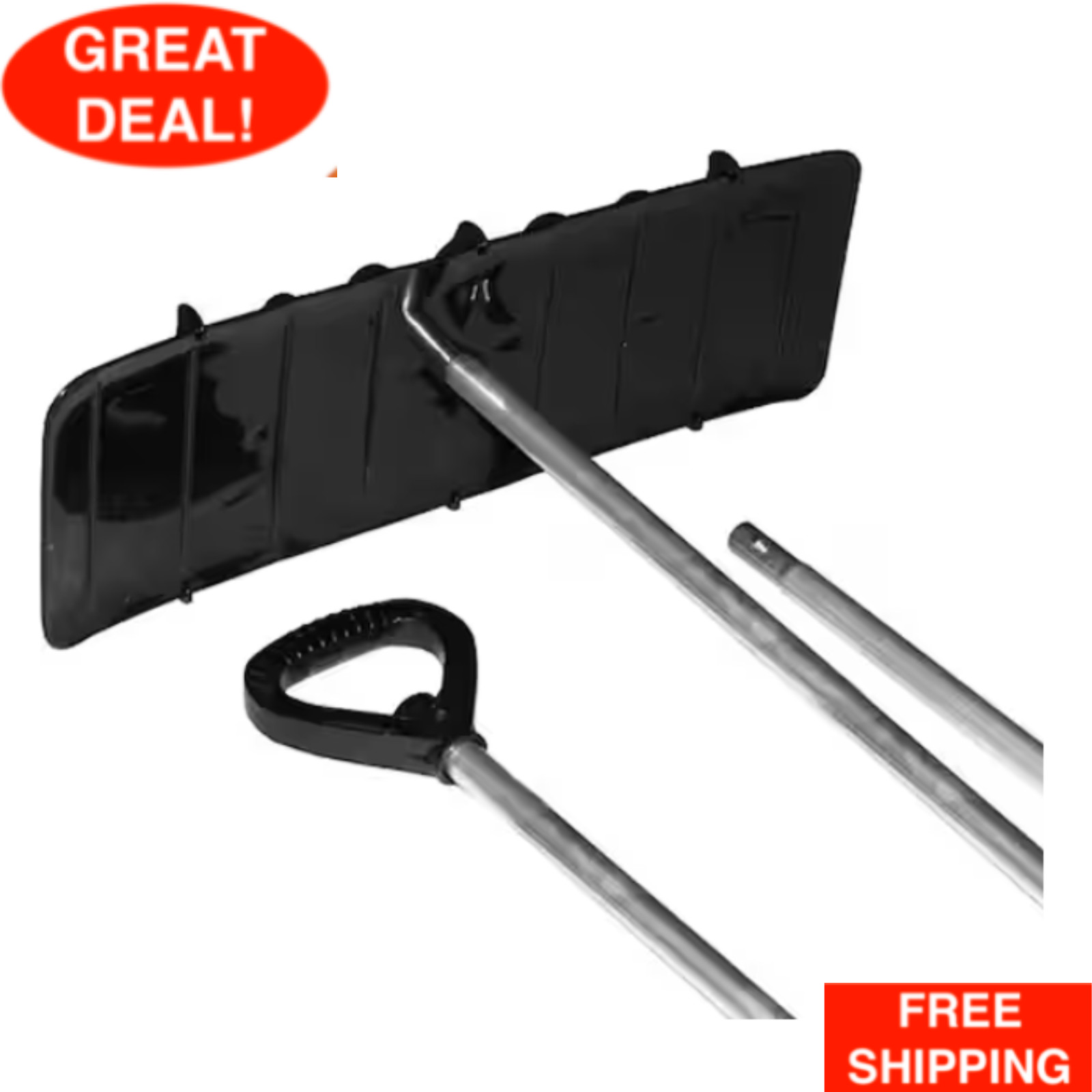 Bigfoot Series 21 ft. Snow Roof Rake W/ Shingle Ski Feature Lightweight Design