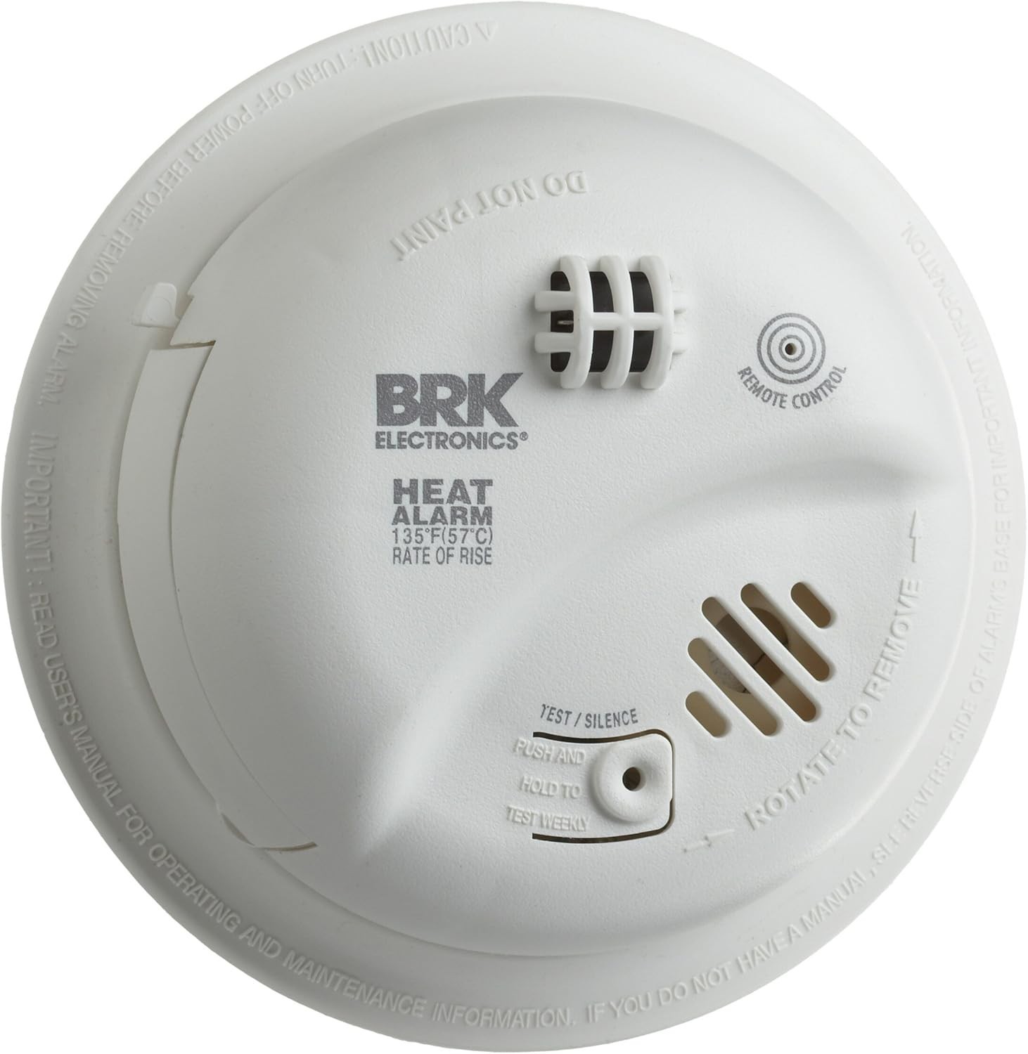 BRK First Alert Hardwired Heat Alarm with Battery Backup, HD6135FB