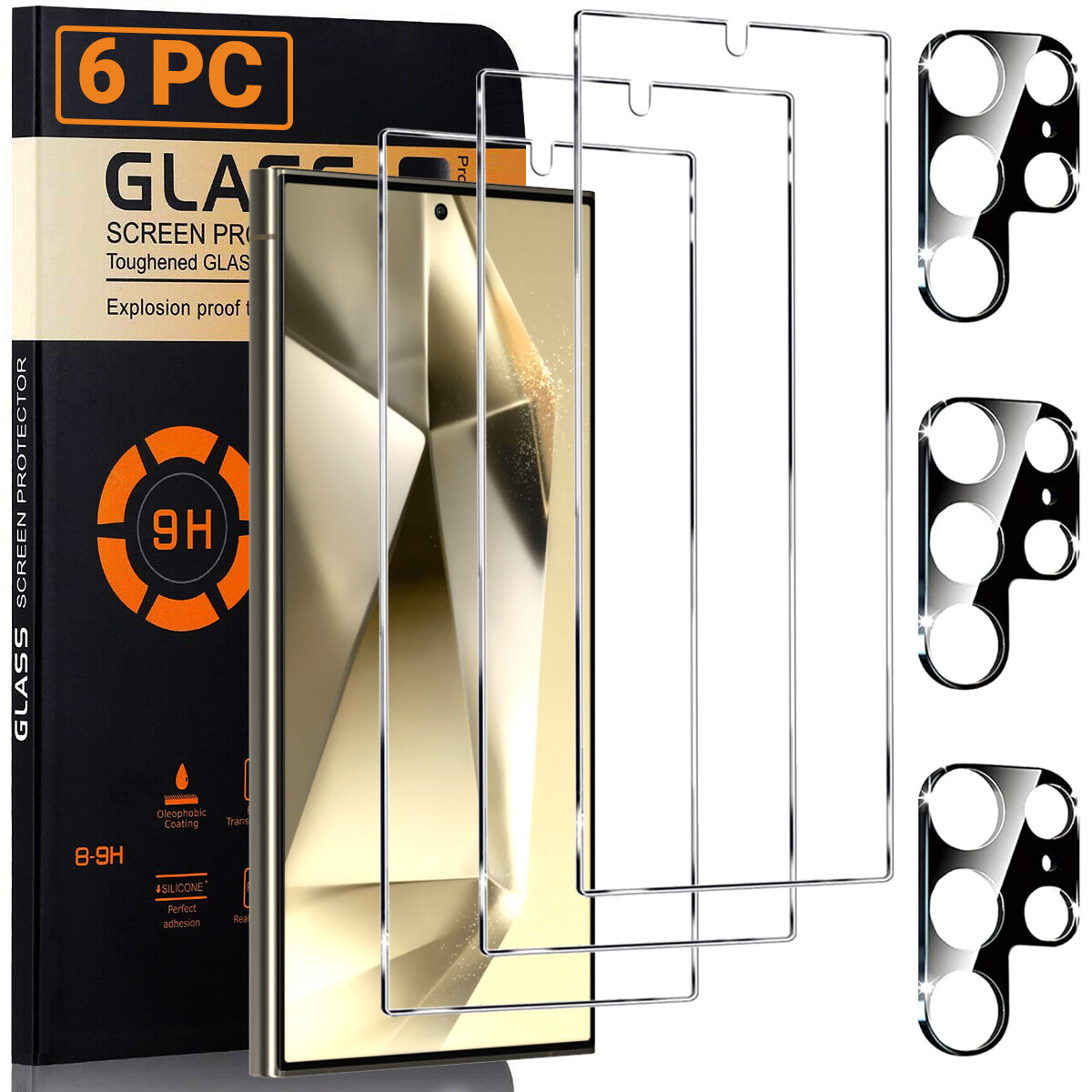For Samsung Galaxy S24 Ultra 24 Plus Tempered Glass Screen Camera Lens Protector