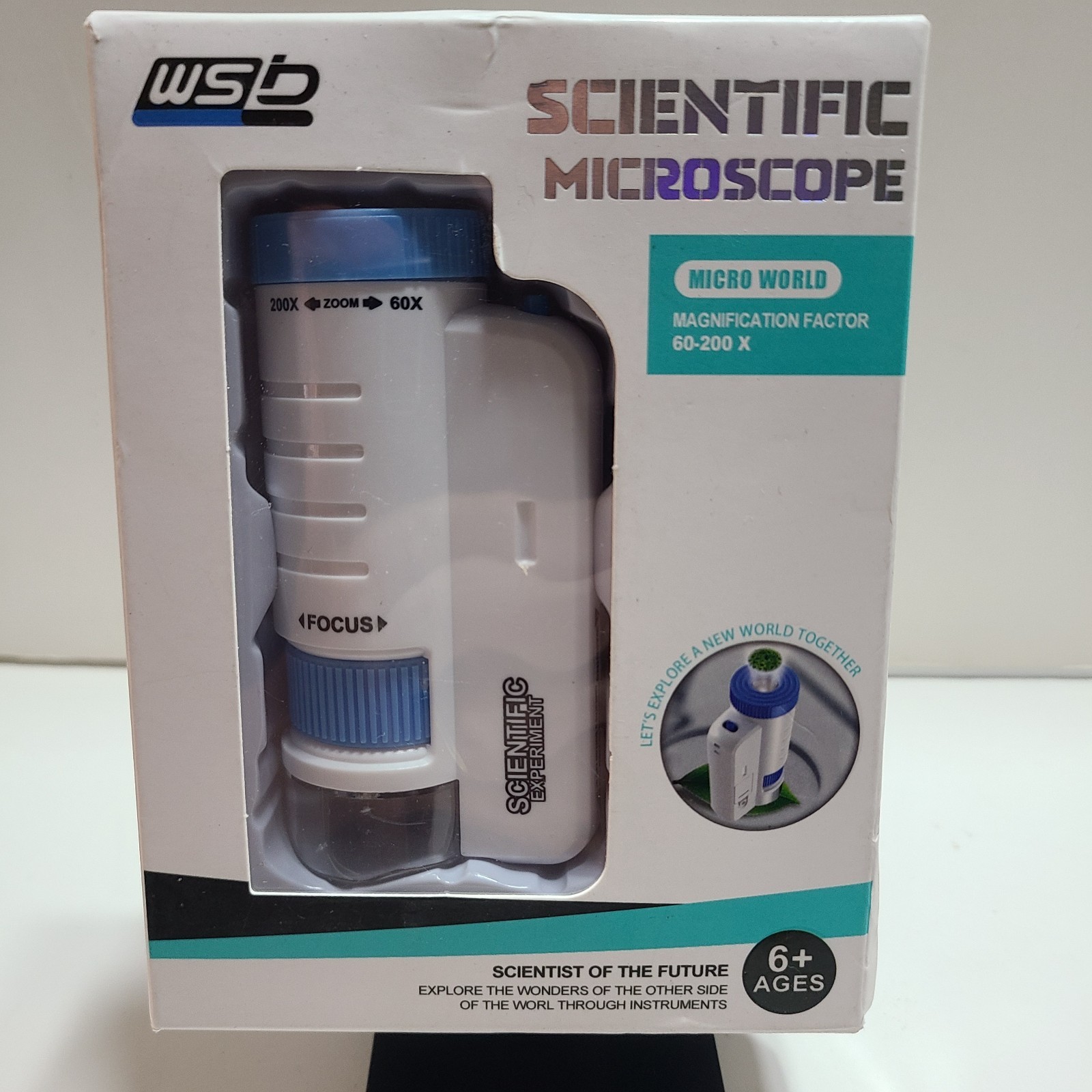 WSB Scientific Microscope for the Micro World MAG: 60-200 X. Ages 6 and Up.