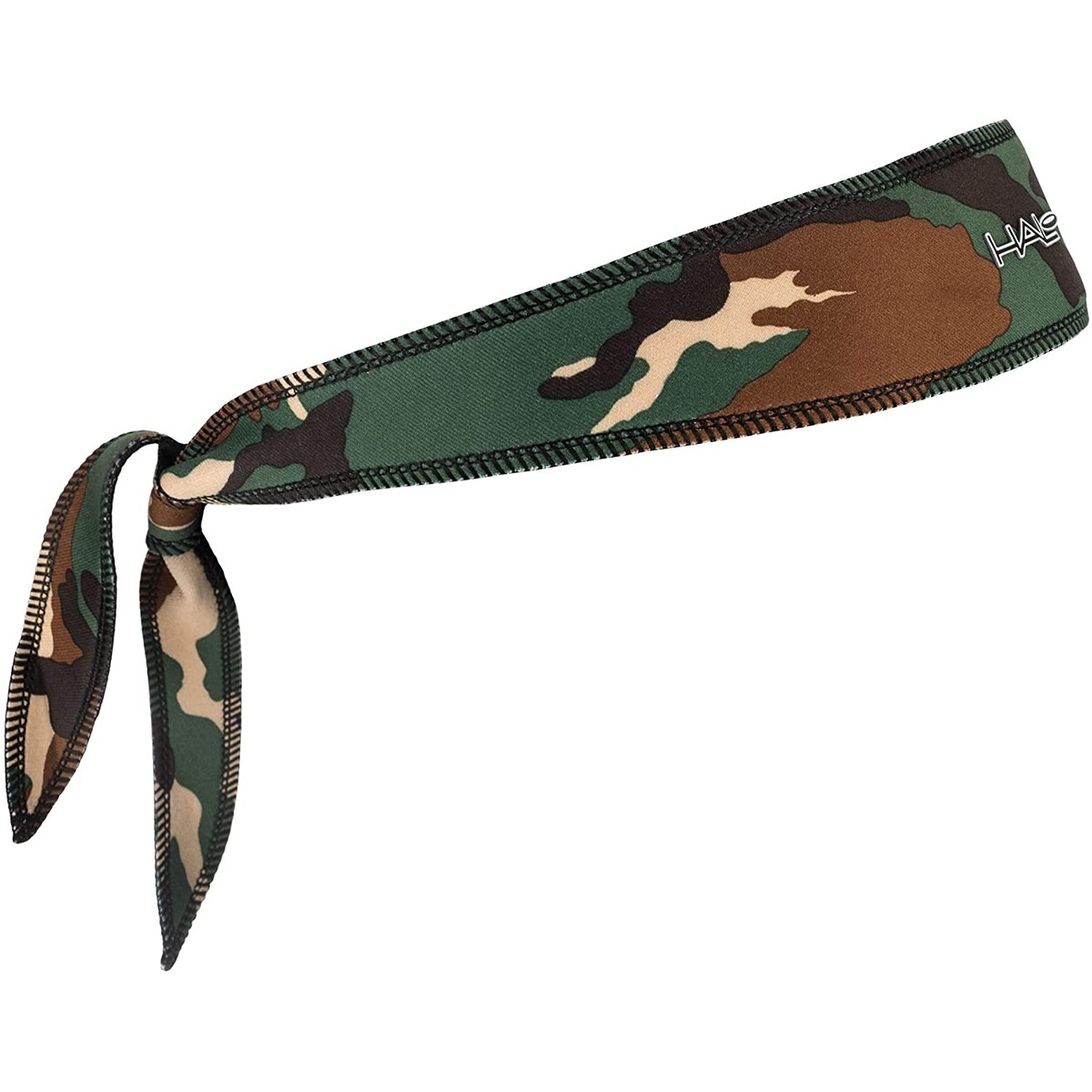 Halo Headband Sweatband Tie Version - Camo Green