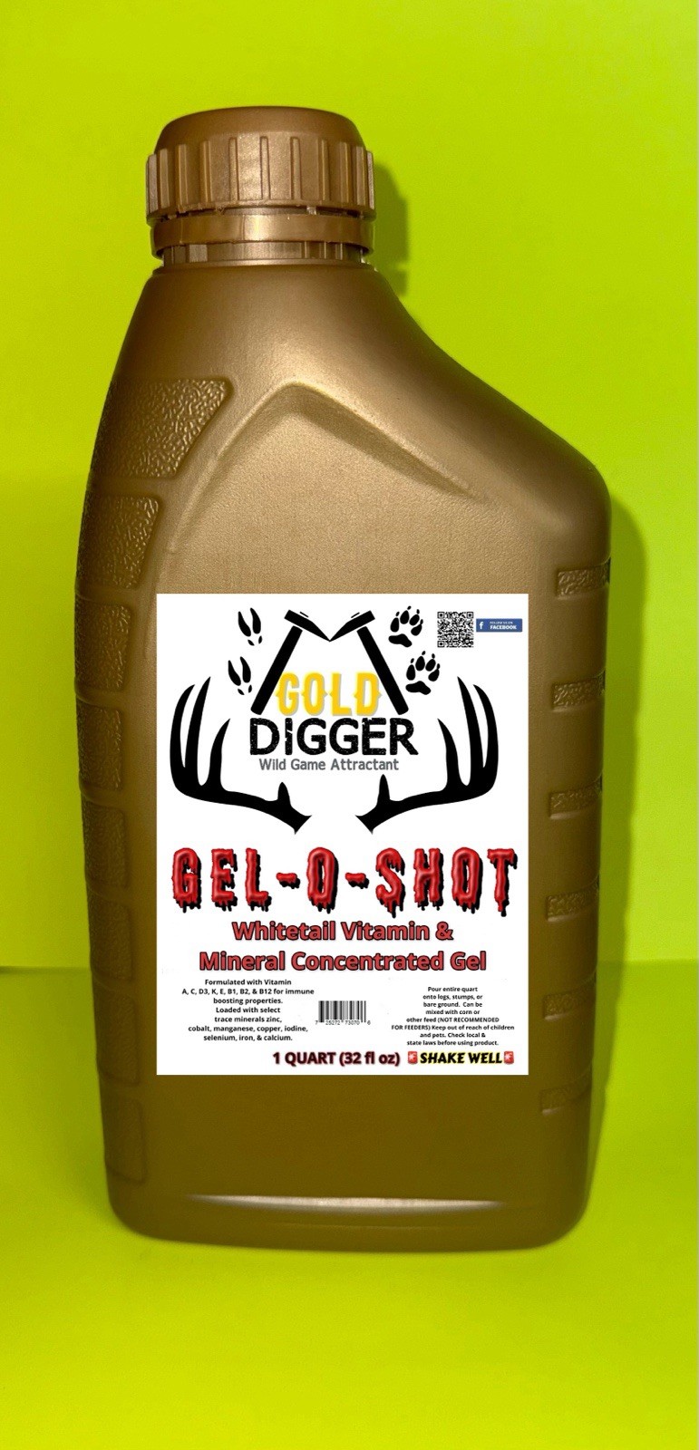 Gold Digger Wild Game Attractant (Gel-O-Shot Vitamin & Mineral Gel) Deer Mineral