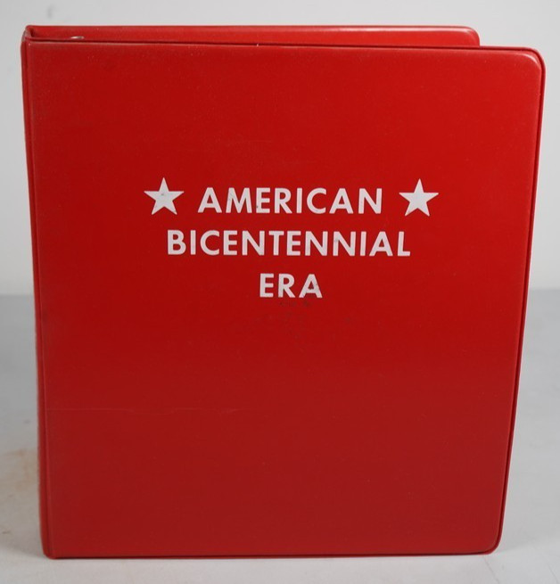 AMERICAN BICENTENNIAL ERA 1976 COLLECTION OF 400+ MINT STAMPS STORED IN ALBUM