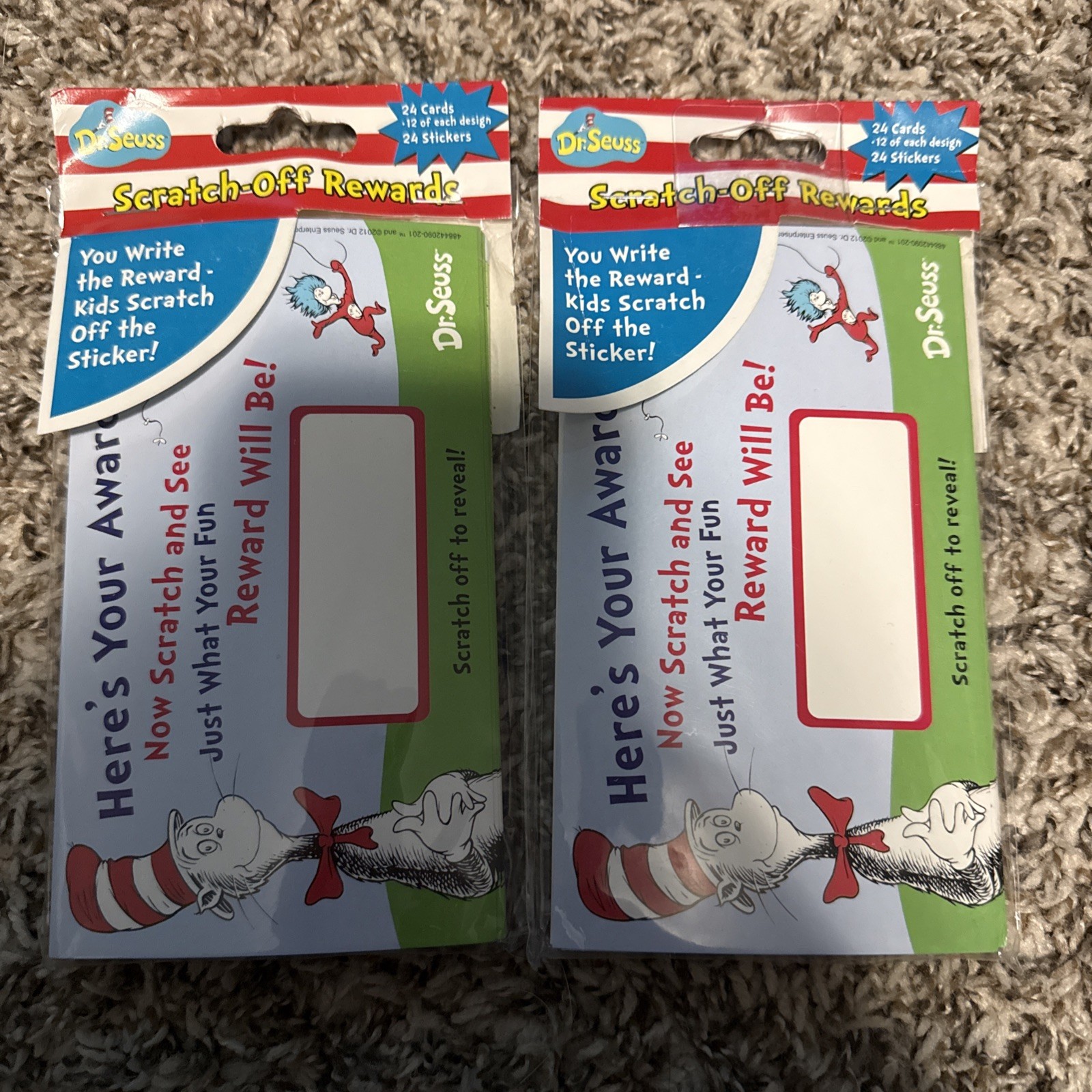 Dr Seuss Scratch Off Reward Cards 2 Packs (24 Cards)
