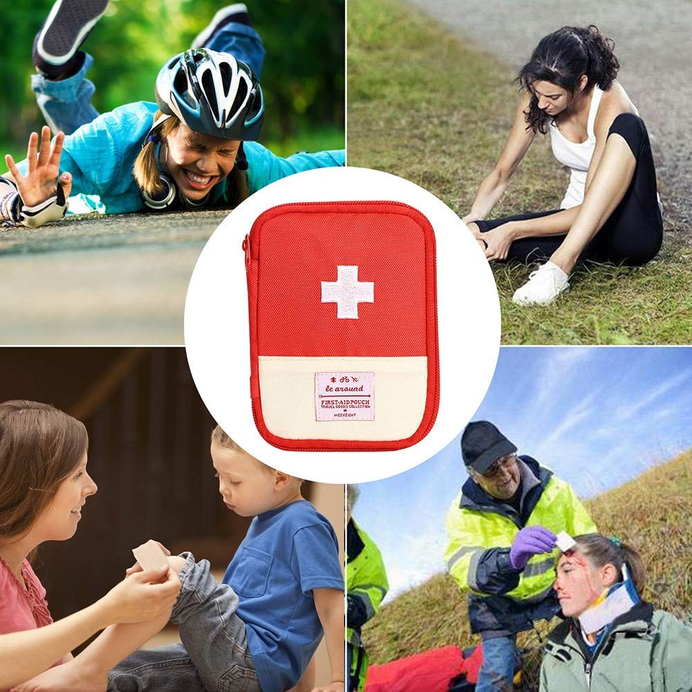 2 Packs Mini First Aid Bags for Outdoor Camping & Travel - 7x5 Inch