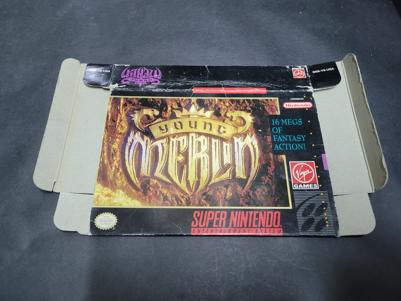 Young Merlin (Super Nintendo Entertainment System, 1994) Box Only