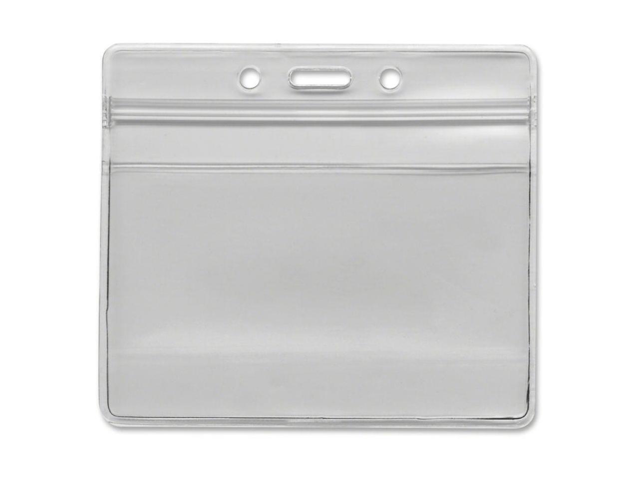 Resealable Id Badge Holder, Horizontal, 3 3/4W X 2 5/8H, Clear, 50/Pac