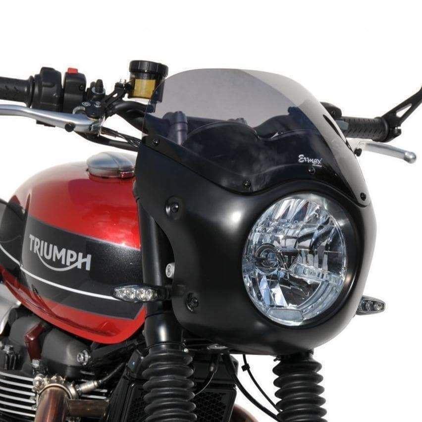 Ermax Cafe Racer Screen Nose Fairing Satin Black Triumph Speed Twin 1200 19 - 20