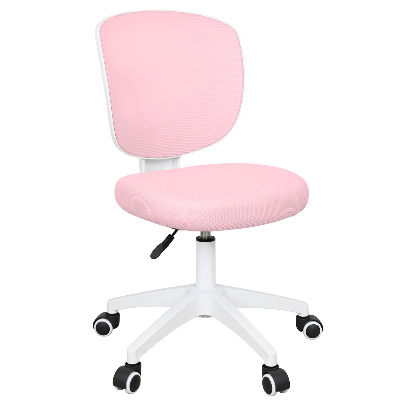 Gray/Pink Adjustable Height Kids Study Computer Chair Ergonomic with Wheels