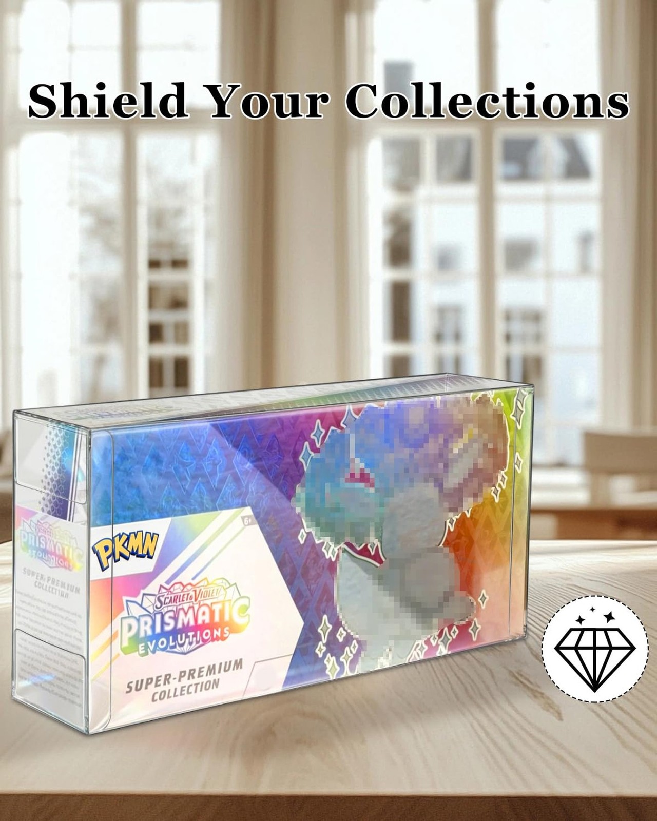 3 Pack Prismatic Evolutions SPC Plastic Protectors - 0.7mm Ultra Thick PET Cr...