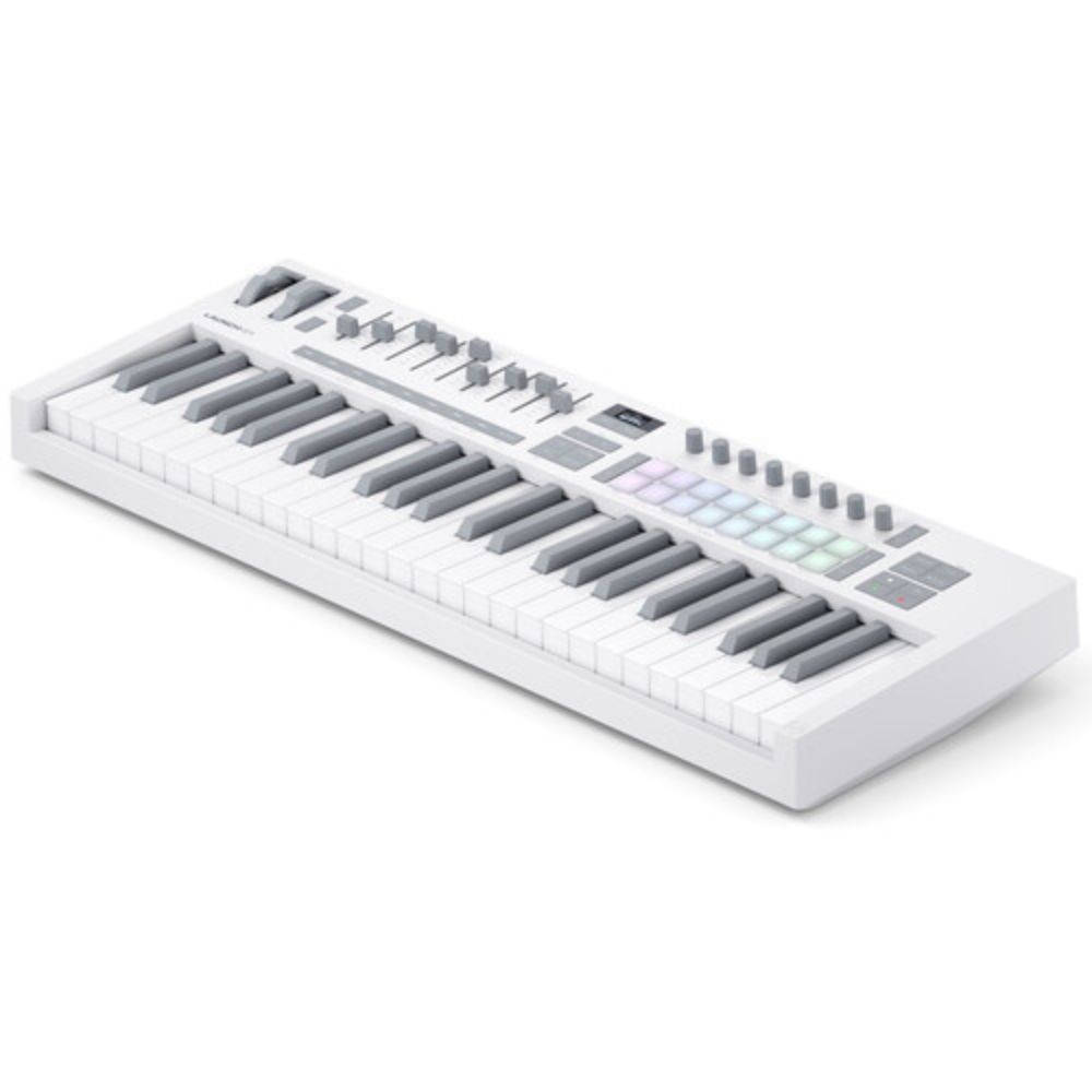 Novation Launchkey 49 MK4 USB MIDI Keyboard Controller (White, 49 Keys)