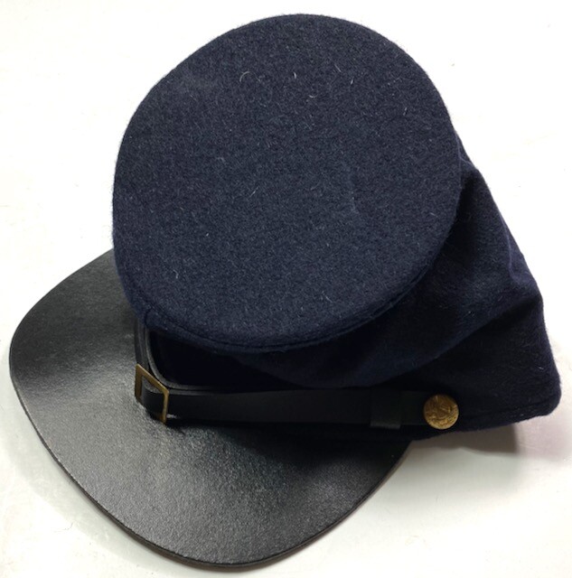 CIVIL WAR US UNION BLUE WOOL ENLISTED KEPI FORAGE BUMMER CAP HAT-XLARGE