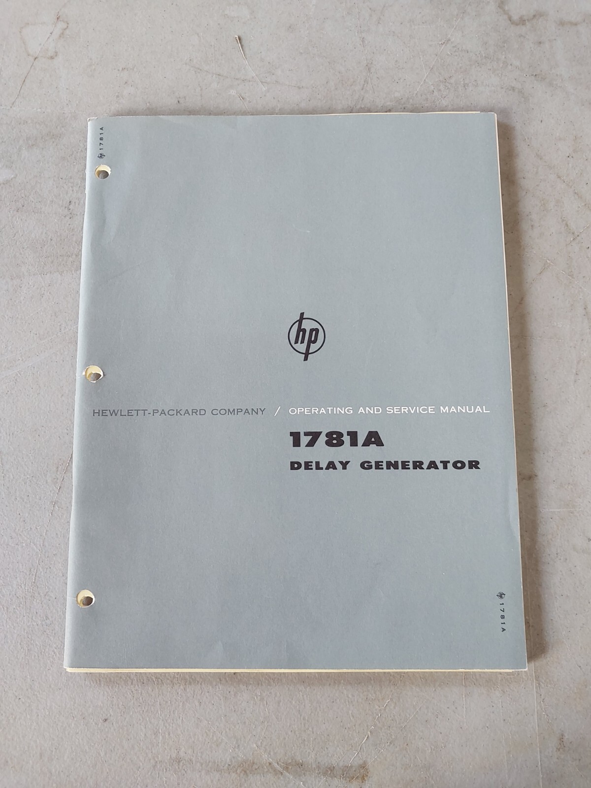 Original HP 1781A Delay Generator operating and service manual